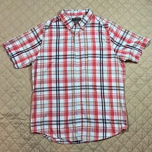 Boys plaid button up - Like new!